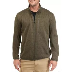 Ocean + Coast Sweater Fleece Zip Up Jacket Olive Green Mens Size 4X New Pullover